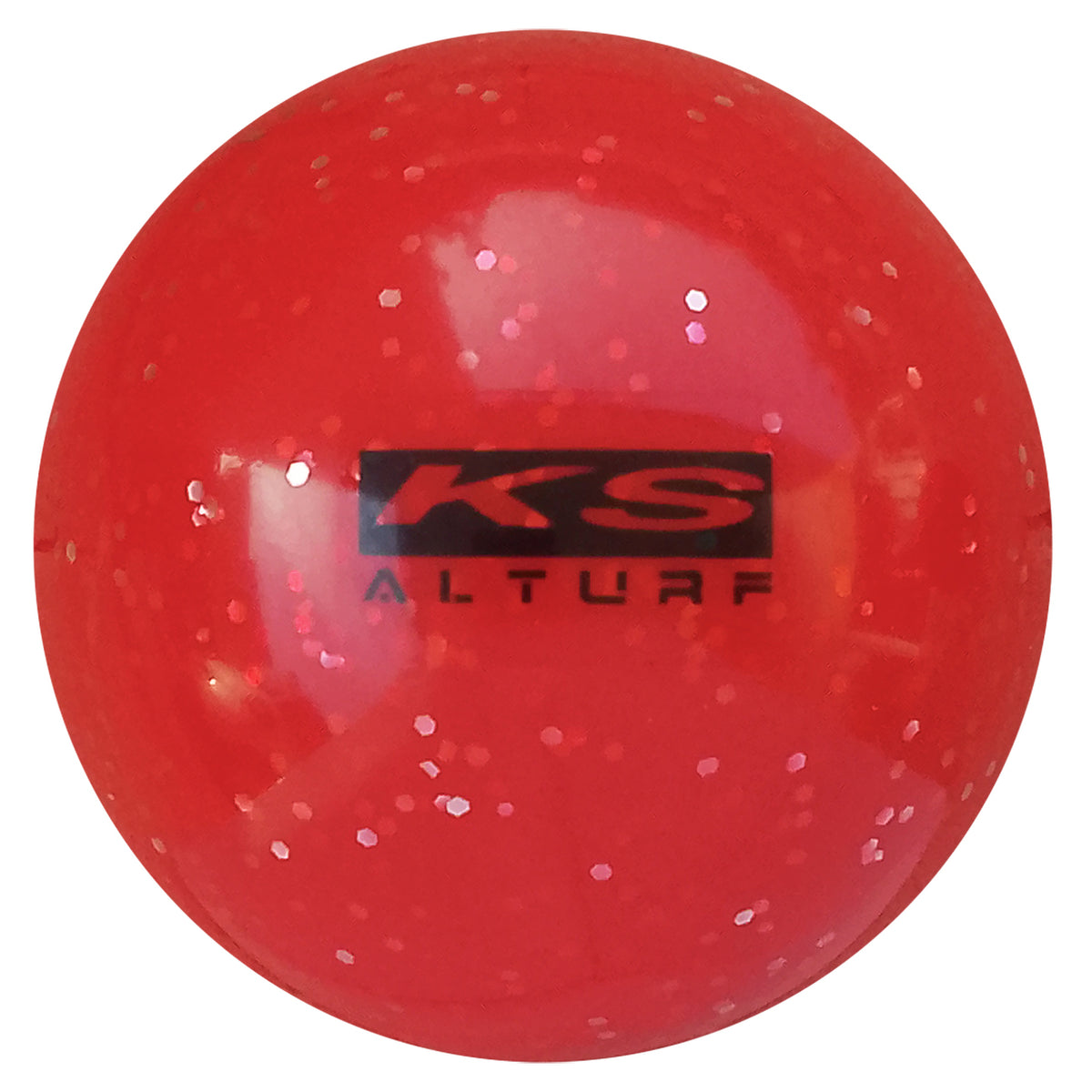 ks glitter star ball - red