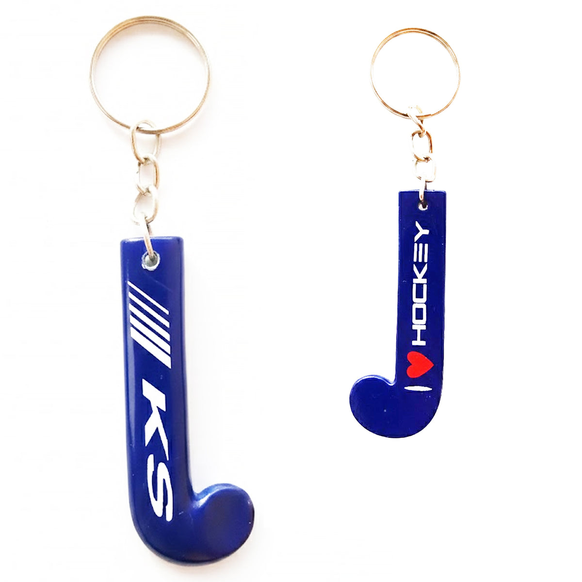 ks key ring I love hockey - blu