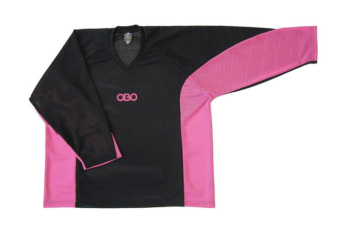obo gk shirt mesh LS black/fucsia