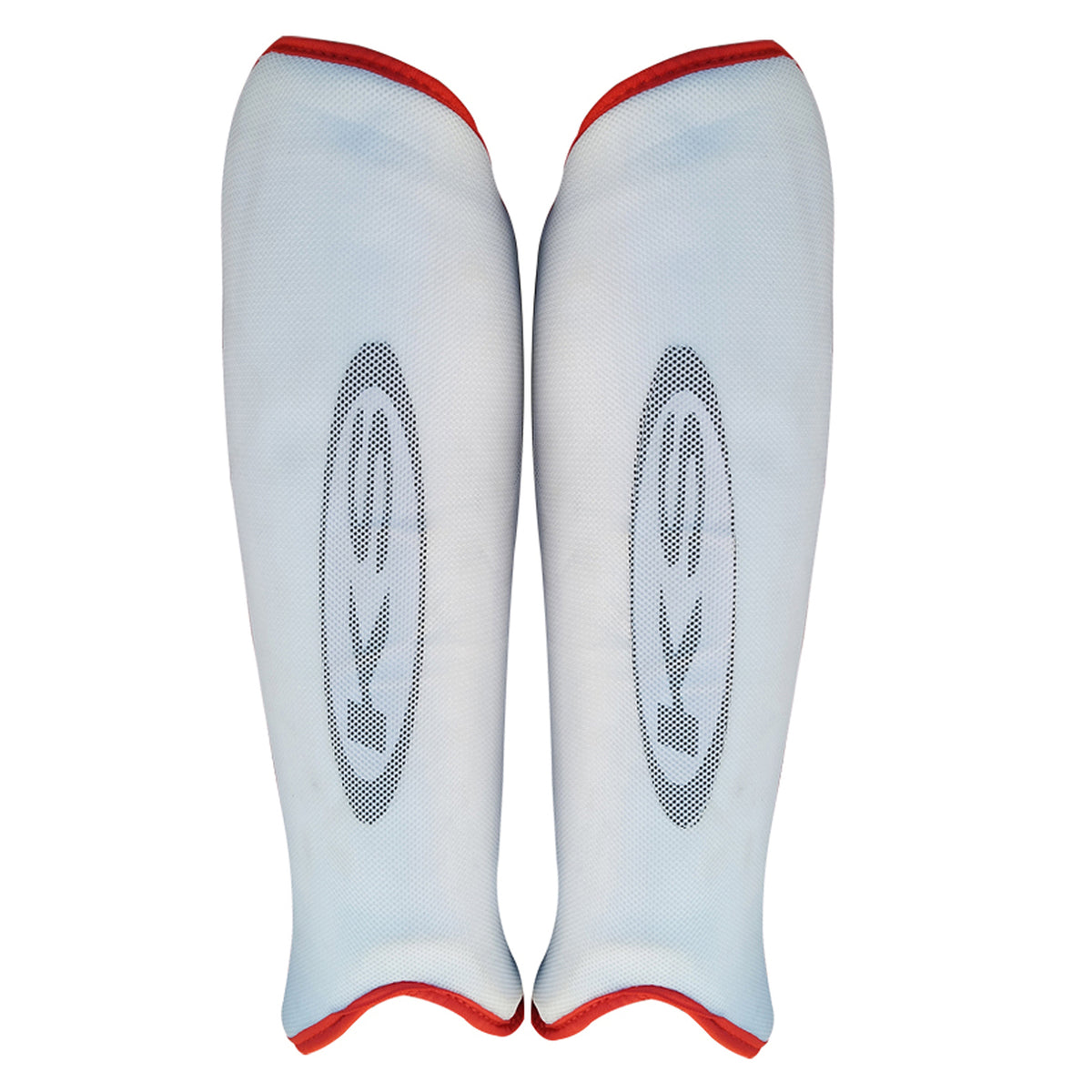 ks anatomic net shinguard silver|red