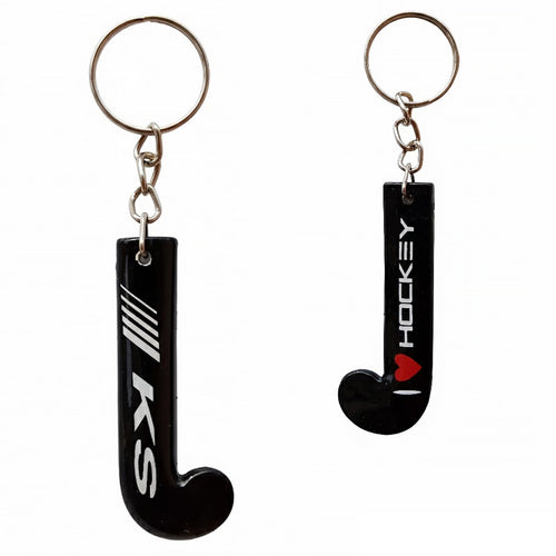 ks key ring I love hockey - black