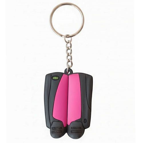 obo key rings - black/fucsia