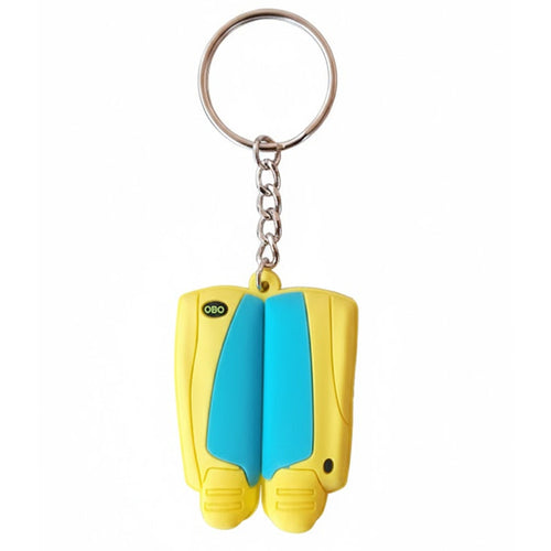 obo key rings - peron blu/yellow