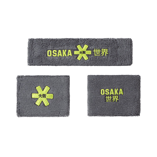 Osaka Sweatband Set | Grey-Lime