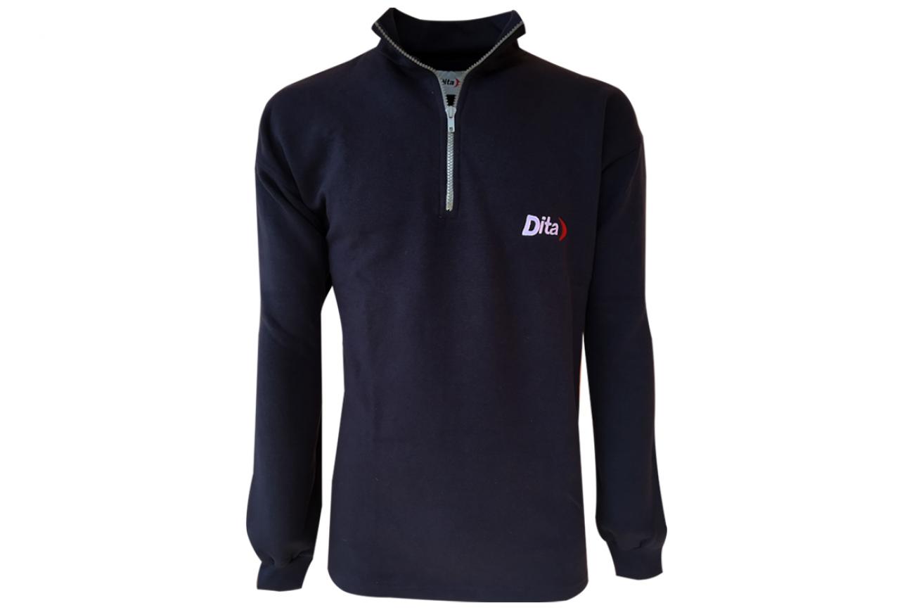 dita zipper sweat navy blu