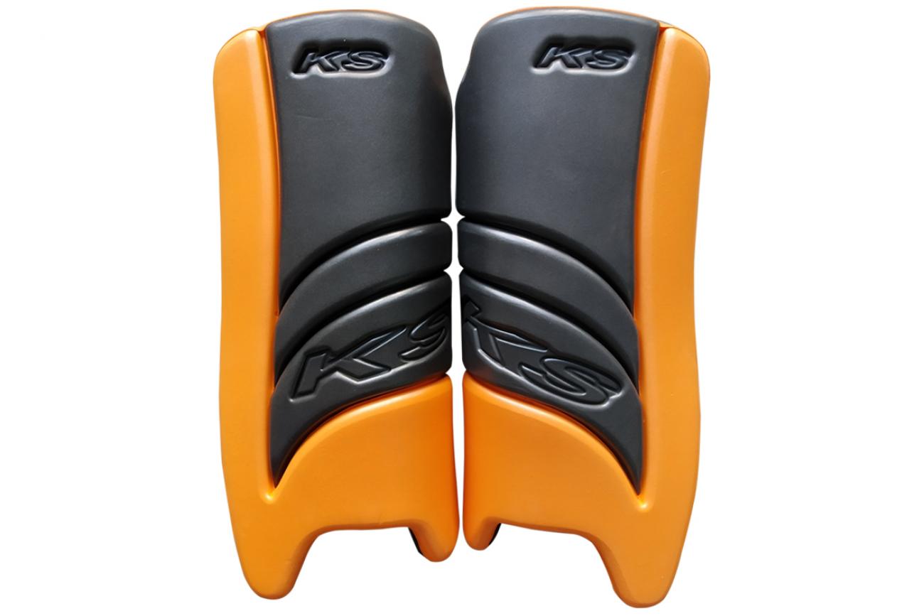 ks abs legguards orange|black-medium