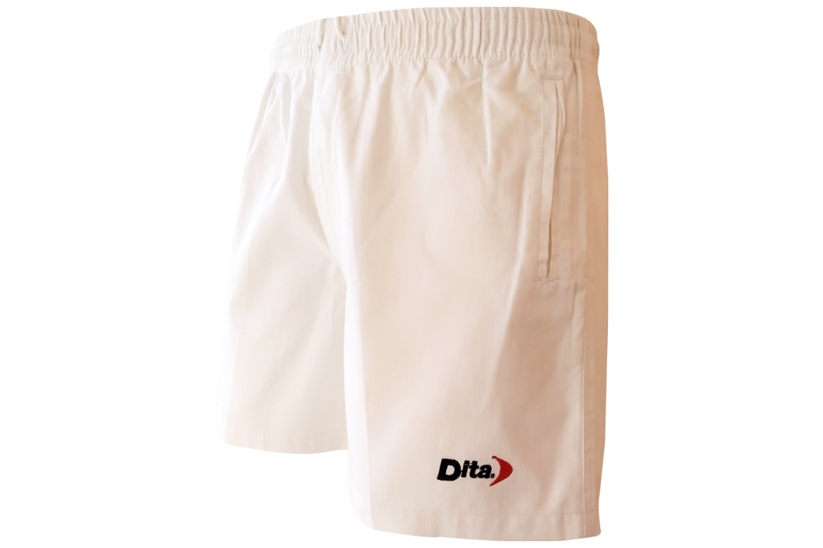 dita team shorts pant white