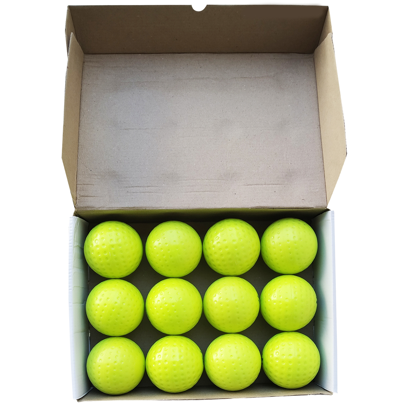 ks training dimple balls - yellow -  assorted brands - box of 12