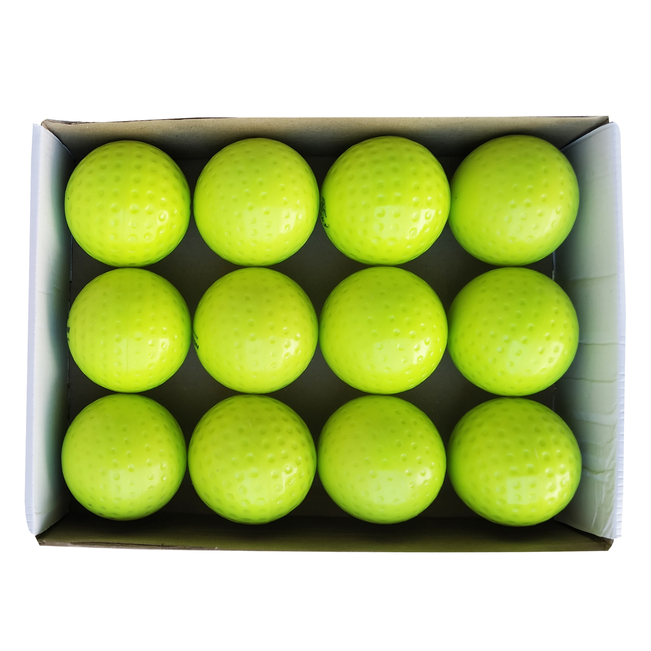 ks training dimple balls - yellow -  assorted brands - box of 12