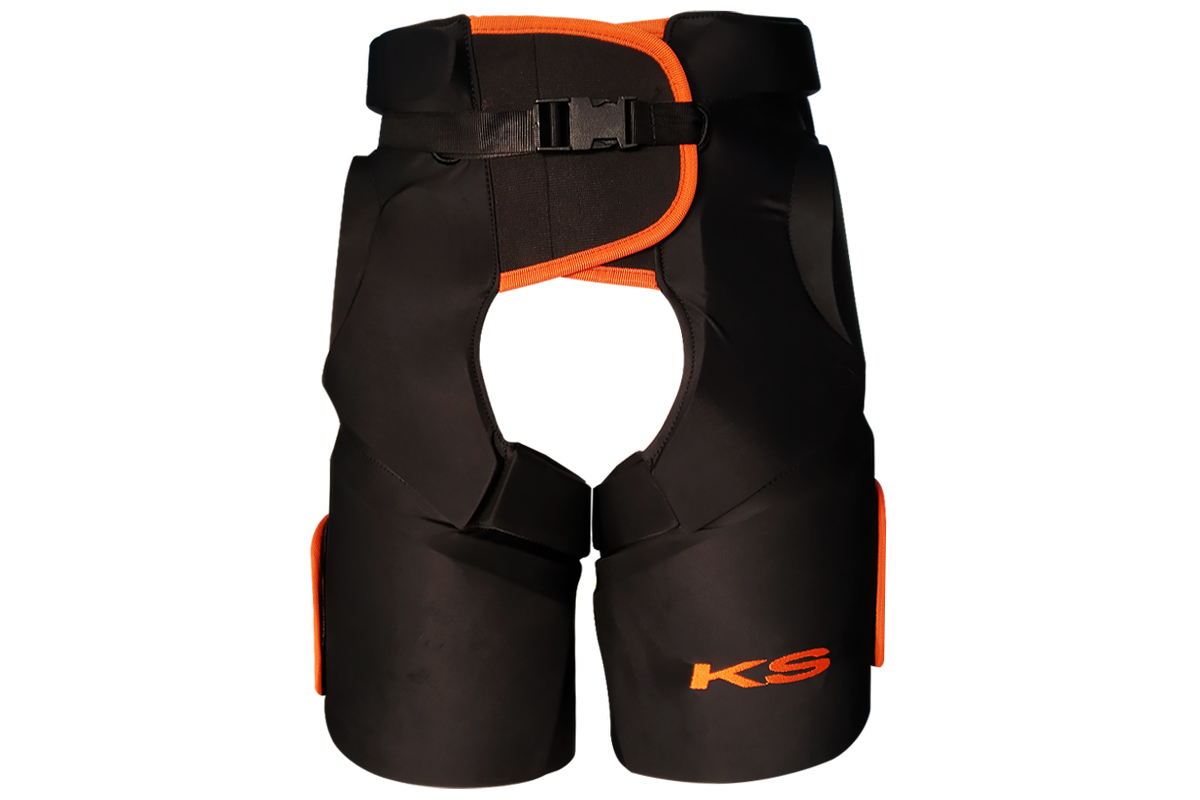 ks lycrafit padded shorts black|orange - S