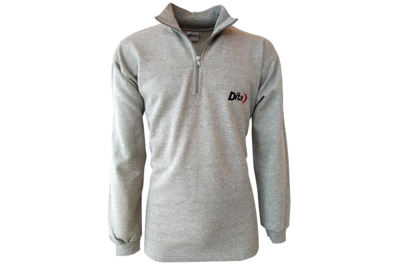 dita zipper sweat grey melange