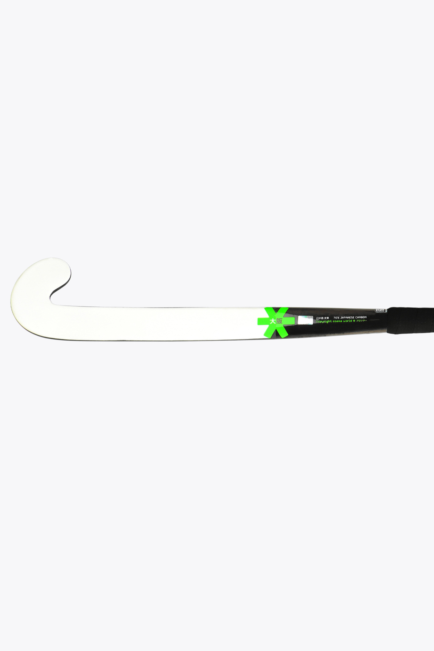 Osaka Field Hockey Stick Pro Tour 70 2.0 - Low Bow - LTD Edition White | Iconic Black