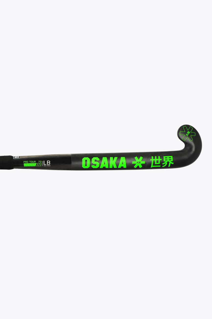 Osaka Field Hockey Stick Pro Tour 70 2.0 - Low Bow - LTD Edition White | Iconic Black