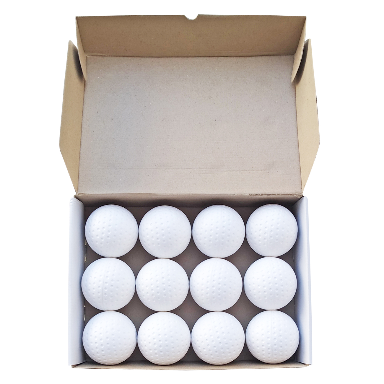 ks training dimple balls - white assorted brands - box of 12