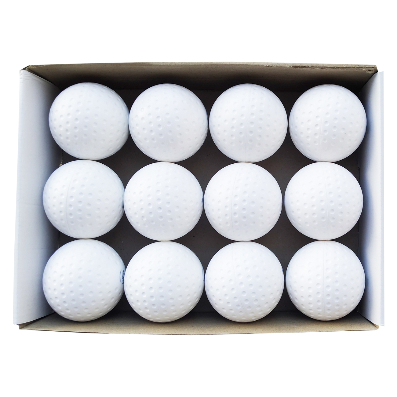 ks training dimple balls - white assorted brands - box of 12