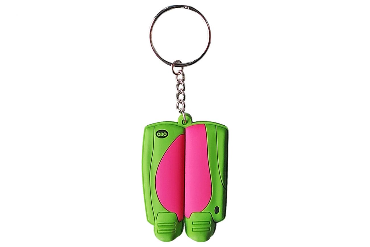 obo robo key ring green|fucsia