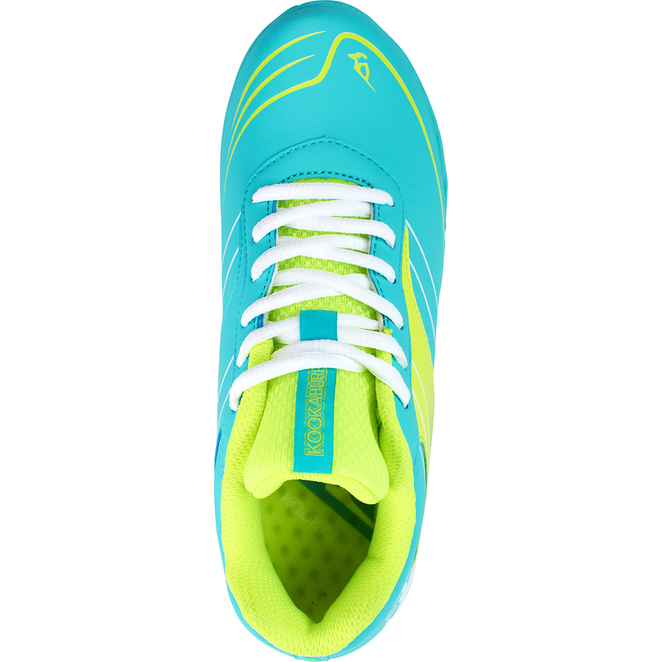 neon mint hockey shoes - uk junior 13 = 32 eu