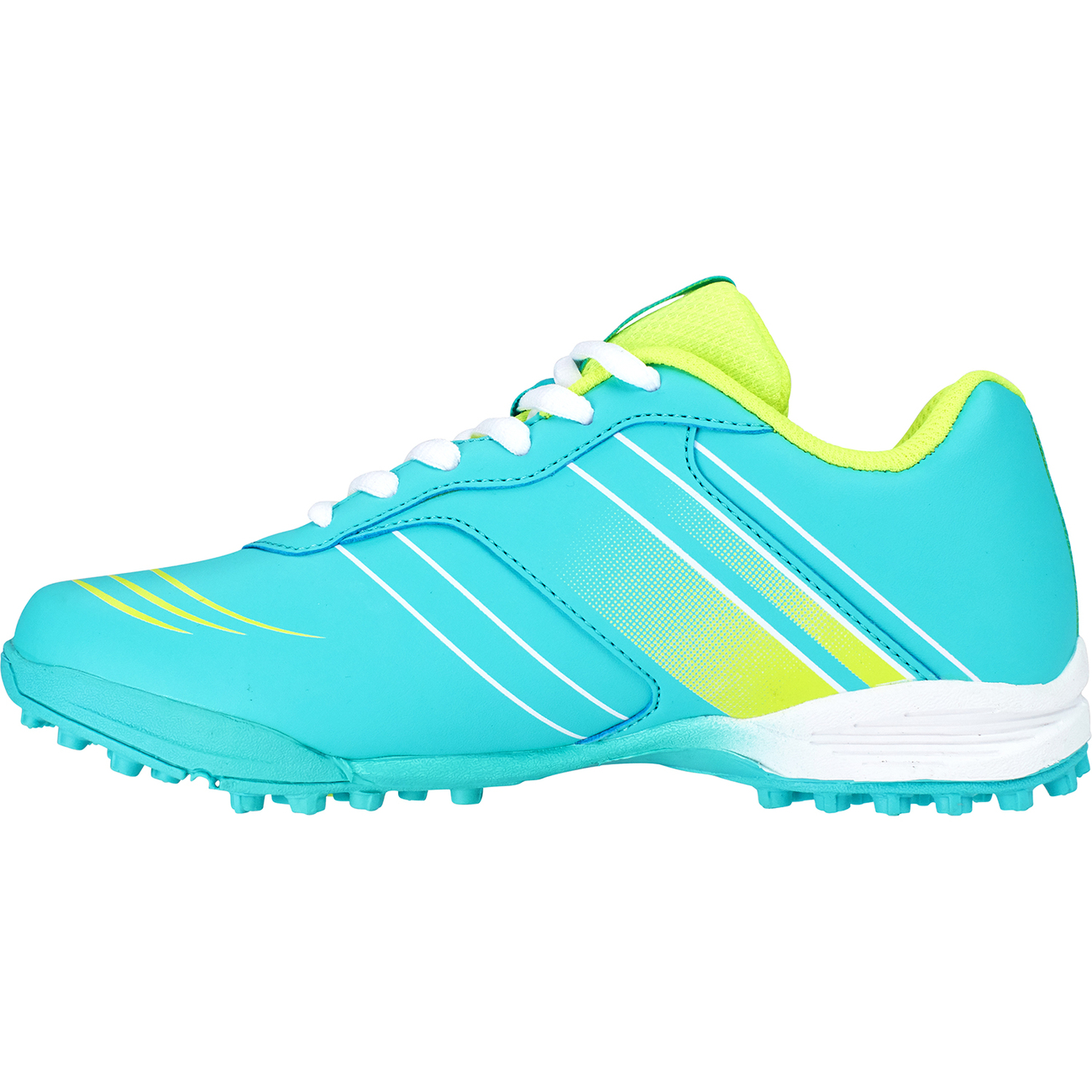 neon mint hockey shoes - uk junior 13 = 32 eu